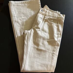 John Galt Jeans Women Small Cream Color Flare Bottom